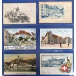 Postcards, a final selection of approx 410 cards of Switzerland in binder, a good mix of towns and