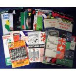 Football Programmes, Big Match selection, 1954 onwards, inc. England homes v Wales 1954, v Brazil
