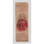Trade card, Singer, Bookmark, type card, Gen. Sir Redvers Buller, VC, (some age toning o/w gd) (1)