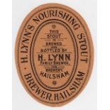 Beer label, H Lynn's, Hailsham, Nourishing Stout, vo, 90mm, (gd) (1)