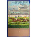 Tobacco Advertising, USA, Horseracing, P. Whitlock, shop display advertising card for 'Old