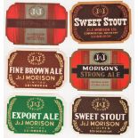 Beer labels, a mixed selection of horizontal shield's from J & J Morison Ltd, Edinburgh including