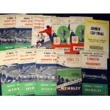 Football programmes, Wembley big issues, 11 programmes, four FA Cup Finals Leicester v Wolves
