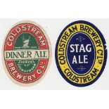 Beer labels, Coldstream Brewery Co, Coldstream, vo's, Dinner Ale (not torn, print error) and Stag