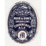 Beer label, Muir & Son's, Sparkling Edinburgh Ale, vo, bottled for Acker Merrall & Co of New