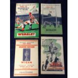 Rugby League Challenge Cup Final programmes, four programmes, Leeds v Bradford Northern 1947,