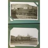 Postcards, a collection of approx 90 mainly RP cards of Railway Locomotives in small vintage album