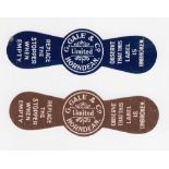 Beer labels, G Gale & Co, Horndean, 2 different stopper labels, (gd)