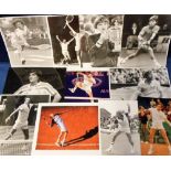 Press Photographs, Tennis, collection of approx. 85 b/w and colour press photos, mostly 1980s/90s,