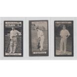 Cigarette cards, Clarke's, Cricketer Series, 3 cards nos. 11, 13 & 15 (all with very slight trim
