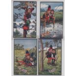 Postcards, G S Shepheard set of 6 Comedy cards 'Ye Younge Of Ye Dayes of Olde' Series 8621 pub. By