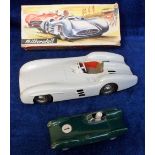 Toys / Motor Racing, a Silberpfeil Mercedes Silver-Arrow tin plate friction model car, No 77, made