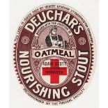 Beer label, Robert Deuchar's, Edinburgh, vo, Nourishing Oatmeal Stout bottled by Adam Scott,