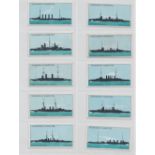 Cigarette cards, Churchman's, Silhouettes of Warships (49/50, missing no 5) (gd/vg)