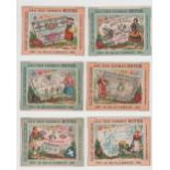 Trade cards, France, Boyer, Banknotes & National Costumes, 'X' size (set, 24 cards) (some staining