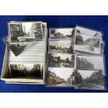 Postcards, Devon, a collection of 220+ cards with many RP street scenes inc. Chudleigh, Plymouth,