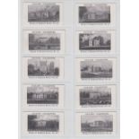 Cigarette cards, T.H. Collins, Homes of England (Mauve front) (set, 25 cards) (vg/ex)