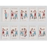 Cigarette cards, W.T. Davies & Son, Boxing (set, 25 cards) (ex)