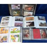 Postcards, a selection of approx 600 cards contained in 5 albums, various ages, inc. Emirate