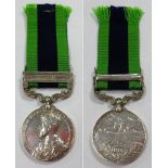 Medal, India General Service medal with one clasp 'Waziristan 1921-1924' with ribbon attached.