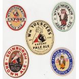 Beer labels, 5 William Younger 'father Williams' labels inc. scarce Abbey Ale, vo's (gd) (5)