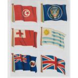 Trade Cards, Spain, Anon, Flags of the World, printed backs, die cut, 80+ cards (gd)