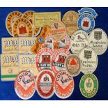 Beer labels, a mixed selection of 25, various shapes and sizes, inc. Hanley's Guinness, Jeffreys,