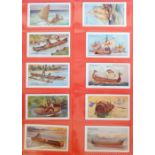 Cigarette & trade cards, album containing a collection of 12 shipping related sets inc. ATC 'Old