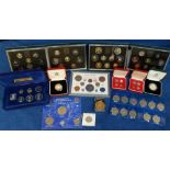 Coins, mixed selection of GB coins inc. folder containing 12 coin covers and the Queen Mother's