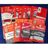 Football Programmes, Arsenal FC, collection of 27 home match programmes, 1949/50 to 1970/71 inc.