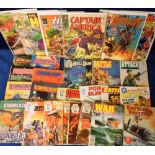 Comics / booklets, small collection of mostly American Action Comics (8) inc. The Hulk (nos 127, 129