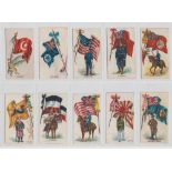 Cigarette cards, Hill's, Flags and Flags with Soldiers, (22/30) (2 poor, rest gen gd)