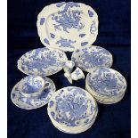 Collectables, Royal Worcester Dragon pattern blue and white china. 1 x 12" rectangular plate, 1 x 9"