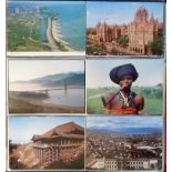 Postcards, album containing 500+ Worldwide modern coloured postcards, sent from Africa, Australia,
