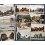 Postcards, Derbyshire, a collection of approx 65 cards, RP's and printed, with several RP street
