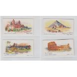 Cigarette cards, Smith's, A Tour Round the World (Script back), four cards, nos 3, 4, 5 & 6 (vg) (