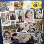 Postcards, a collection of 40+ cinema related items inc. Laurel & Hardy, Shirley Temple (25), Boys