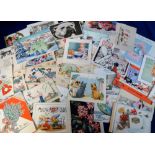 Ephemera, a collection of 100+ greetings cards, many published by Raphael Tuck all 20th Century (gd)
