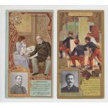 Trade cards, France, Lefevre-Utile, Celebrities, 170mm x 90mm, plain backs, 44 cards (gd/vg)
