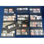 Stamps, GB, QE2 stamps 1952-2000 on stock cards, mint and used with value to £1, some duplication,