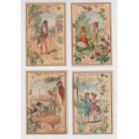 Trade Cards France, Chocolat Guerin-Boutron, Flowers, 34 different cards (a few slightly marked to
