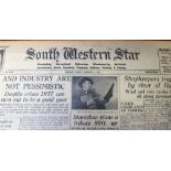 Newspapers, South Western Star, a series of 5 bound volumes covering the year's 1942, 1953, 1956,