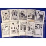 Postcards, Judaica, 10 large size cards from the 'Lieber des Ghetto' series by E M Lilien, woodblock