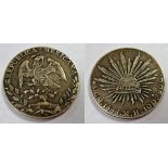 Coin, Mexico, 8 Reales silver coin, 1888 EF (1)