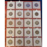 Coins, GB coin collection in modern album, sixpences 1757 -1970 (approx 60), florins 1849-1970 (31),