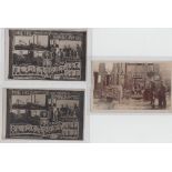 Postcards, 3 Coal Mining related cards, a duplicated card with multi-view images showing scenes from