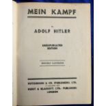 Book, 'Hutchinson's Illustrated Edition Mein Kampf' by Adolf Hitler, described as 'Unexpurgated