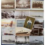 Postcards, Shipping, a collection of approx 80 cards inc. Liner's, Ferries, Sailing Ships, Naval,