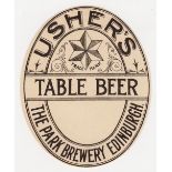 Beer label, Usher's, Edinburgh, vo, Table Beer, nice label, (gd/vg) (1)