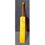 Cricket bat, Slazenger short handle Gradidge cricket bat as used by W J Stewart in the Lancashire v.